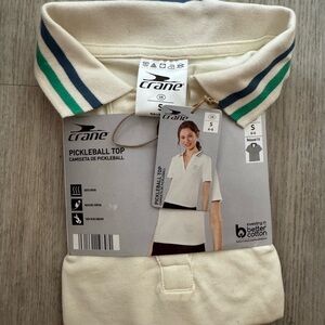 Crane Women's Cream Pickleball Top